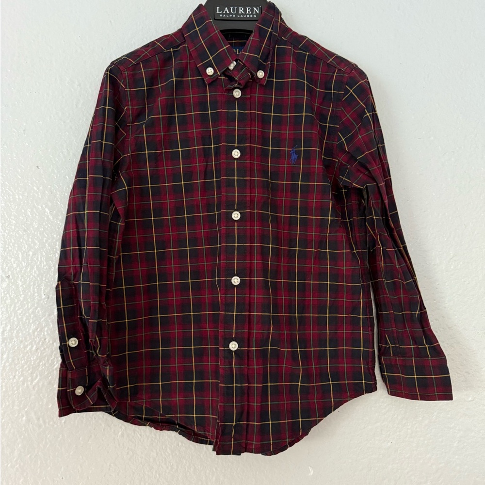 Polo Ralph Lauren Toddler Boy Holiday Christmas Dress Shirt Size: 5